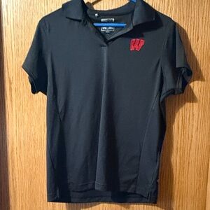 adidas Black Polo Shirt with Red 'W' Logo